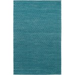 Prism Peacock Diamond Weave Wool Area Rug, 8’ x 10’, Peacock, APR32PC8X10