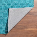 Prism Peacock Diamond Weave Wool Area Rug, 8’ x 10’, Peacock, APR32PC8X10