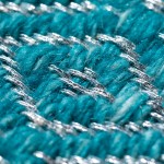 Prism Peacock Diamond Weave Wool Area Rug, 8’ x 10’, Peacock, APR32PC8X10