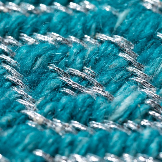 Prism Peacock Diamond Weave Wool Area Rug, 8’ x 10’, Peacock, APR32PC8X10