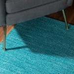 Prism Peacock Diamond Weave Wool Area Rug, 8’ x 10’, Peacock, APR32PC8X10