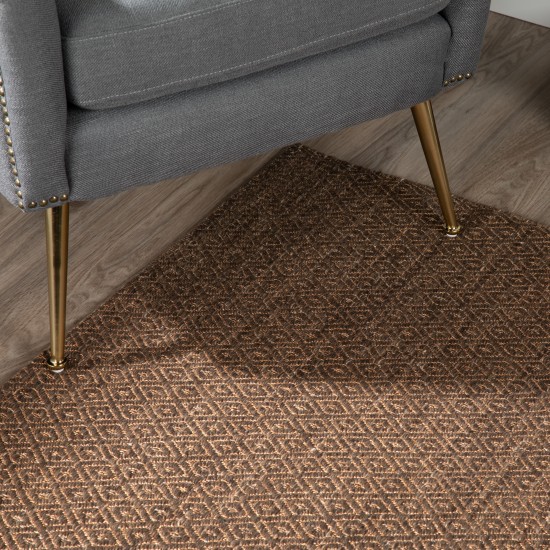Addison Prism Pecan Diamond Weave Wool Area Rug, 9’ x 13’, Pecan, APR32PE9X13