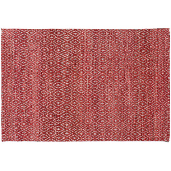 Prism Sangria Diamond Weave Wool Accent Rug, 2’ x 3’, Sangria, APR32SA2X3