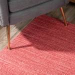 Prism Sangria Diamond Weave Wool Accent Rug, 2’ x 3’, Sangria, APR32SA2X3