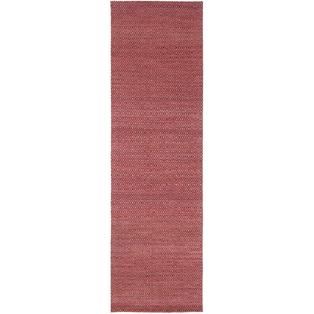 Prism Sangria Diamond Weave Wool Runner Rug, 2’3" x 7’6", Sangria, APR32SA2X8