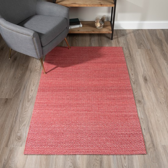 Prism Sangria Diamond Weave Wool Area Rug, 3’6" x 5’6", Sangria, APR32SA4X6