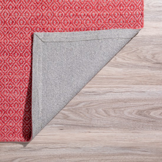 Prism Sangria Diamond Weave Wool Area Rug, 3’6" x 5’6", Sangria, APR32SA4X6