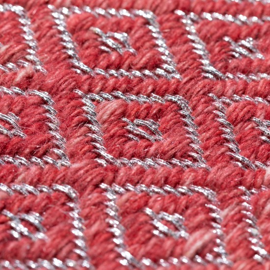 Prism Sangria Diamond Weave Wool Area Rug, 3’6" x 5’6", Sangria, APR32SA4X6