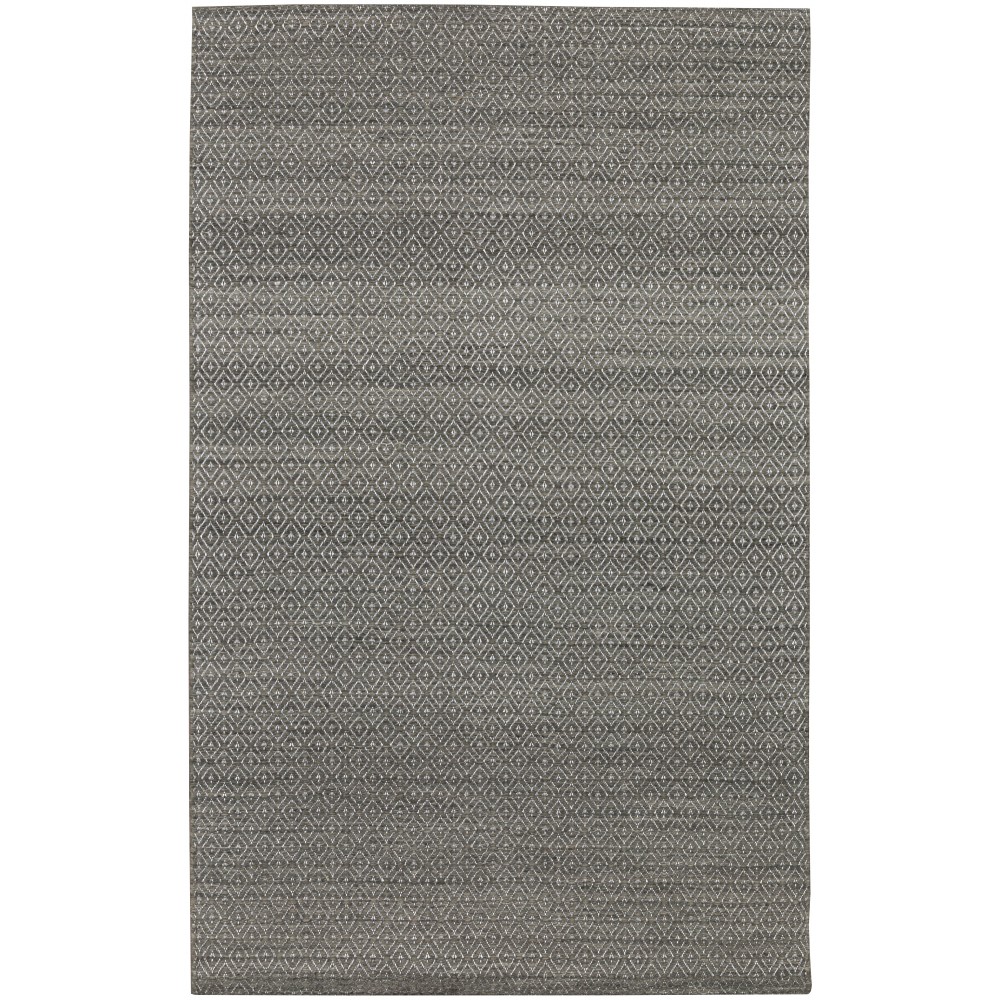 Addison Prism Silver Diamond Weave Wool Area Rug, 5’ x 7’6", Silver, APR32SI5X8