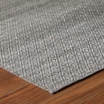 Addison Prism Silver Diamond Weave Wool Area Rug, 5’ x 7’6", Silver, APR32SI5X8