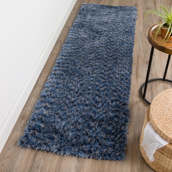 Retreat Casual Multi-tonal Shag Runner Rug, 2’3" x 7’6", Ink, ART22IN2X8