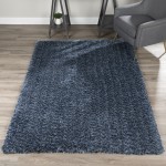 Addison Retreat Casual Multi-tonal Shag Area Rug, 8’ x 10’, Ink, ART22IN8X10