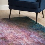 Addison Odyssey Vibrant Velvet Non-skid Area Rug, 5’ x 7’6", Galaxy, AOD35GA5X8