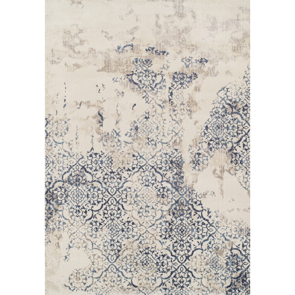 Addison Sheffield Distressed Trellis Area Rug, 3’3" x 5’1", Blue, ASH32BL3X5