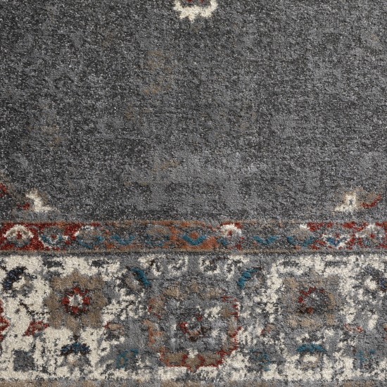 Sheffield Snowflake Medallion Area Rug, 7’10" x 10’7", Grey, ASH34GR8X11