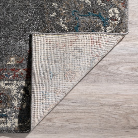 Sheffield Snowflake Medallion Area Rug, 7’10" x 10’7", Grey, ASH34GR8X11