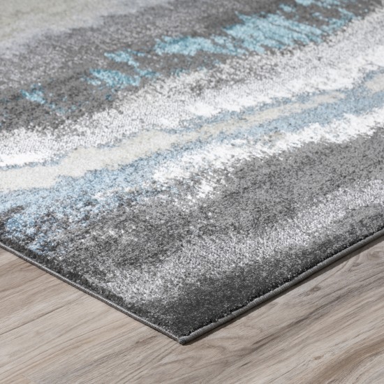 Addison Sheffield Modern Landscape Area Rug, 9’6" x 13’2", Grey, ASH37GR10X13