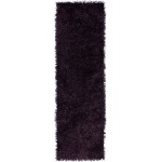 Sommer Solid Amethyst Shag Runner Rug, 2’3" x 7’6", Amethyst, ASM31AM2X8