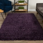 Addison Sommer Solid Amethyst Shag Area Rug, 3’6" x 5’6", Amethyst, ASM31AM4X6