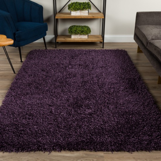 Addison Sommer Solid Amethyst Shag Area Rug, 9’ x 13’, Amethyst, ASM31AM9X13