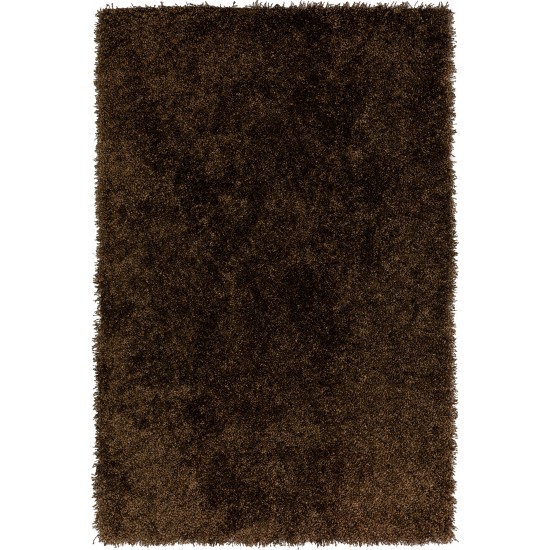 Addison Sommer Solid Brown Shag Area Rug, 8’ x 10’, Brown, ASM31BR8X10