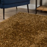 Addison Sommer Solid Gilded Shag Accent Rug, 2’ x 3’, Gilded, ASM31GI2X3