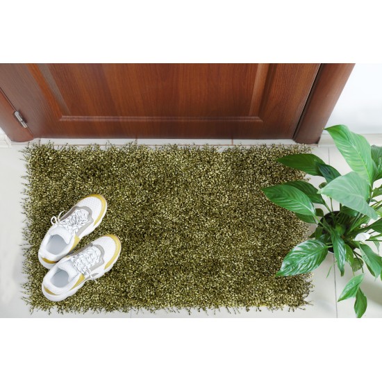 Addison Sommer Solid Green Shag Accent Rug, 2’ x 3’, Green, ASM31GN2X3