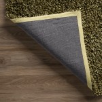 Addison Sommer Solid Green Shag Runner Rug, 2’3" x 7’6", Green, ASM31GN2X8