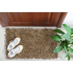 Addison Sommer Solid Mushroom Shag Accent Rug, 2’ x 3’, Mushroom, ASM31MU2X3