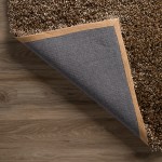 Addison Sommer Solid Mushroom Shag Area Rug, 5’ x 7’6", Mushroom, ASM31MU5X8