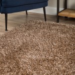 Addison Sommer Solid Mushroom Shag Area Rug, 5’ x 7’6", Mushroom, ASM31MU5X8