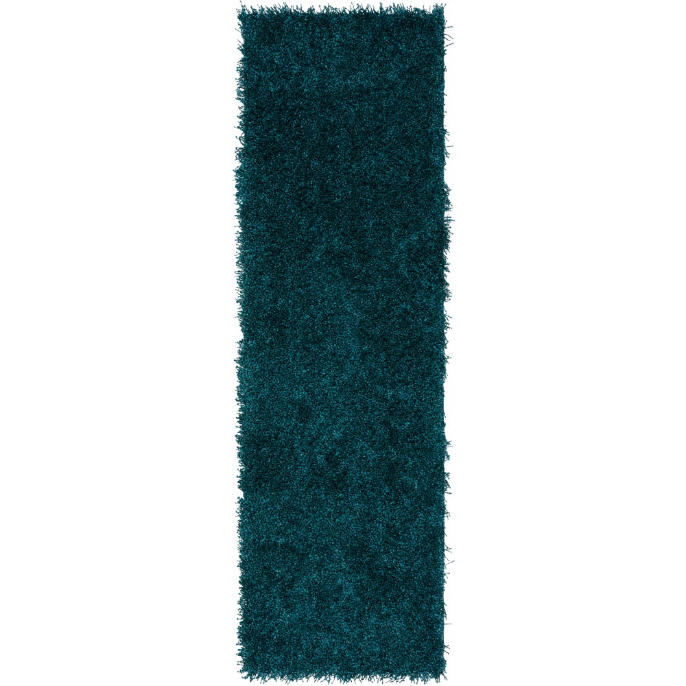 Addison Sommer Solid Peacock Shag Runner Rug, 2’3" x 7’6", Peacock, ASM31PC2X8 Addison Sommer Solid Peacock Shag Runner Rug, 2’3" x 7’6", Peacock, ASM31PC2X8