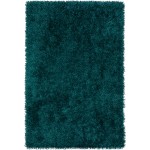 Addison Sommer Solid Peacock Shag Area Rug, 3’6" x 5’6", Peacock, ASM31PC4X6