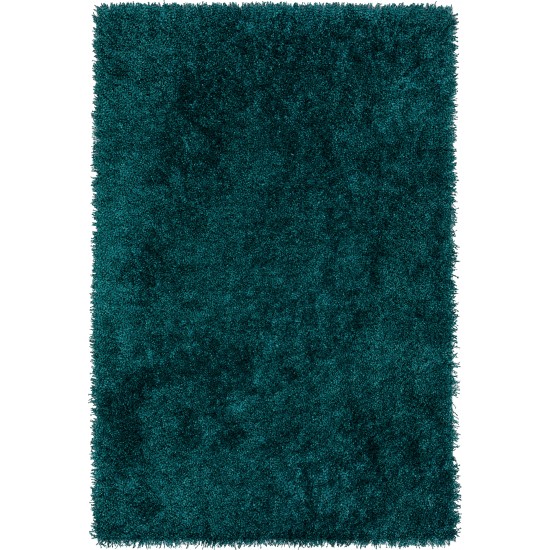 Addison Sommer Solid Peacock Shag Area Rug, 3’6" x 5’6", Peacock, ASM31PC4X6