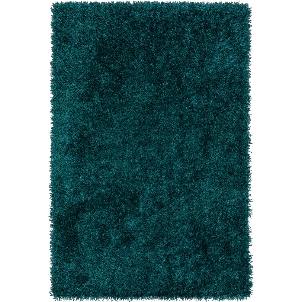 Addison Sommer Solid Peacock Shag Area Rug, 3’6" x 5’6", Peacock, ASM31PC4X6