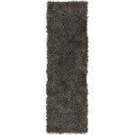 Addison Sommer Solid Pewter Shag Runner Rug, 2’3" x 7’6", Pewter, ASM31PE2X8