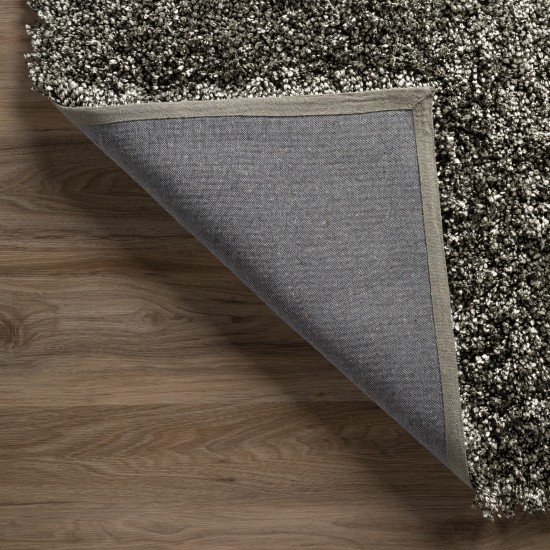 Addison Sommer Solid Pewter Shag Runner Rug, 2’3" x 7’6", Pewter, ASM31PE2X8