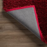 Addison Sommer Solid Ruby Shag Accent Rug, 2’ x 3’, Ruby, ASM31RU2X3