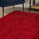 Addison Sommer Solid Ruby Shag Accent Rug, 2’ x 3’, Ruby, ASM31RU2X3