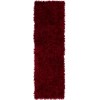 Addison Sommer Solid Ruby Shag Runner Rug, 2’3" x 7’6", Ruby, ASM31RU2X8