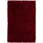 Addison Sommer Solid Ruby Shag Area Rug, 3’6" x 5’6", Ruby, ASM31RU4X6