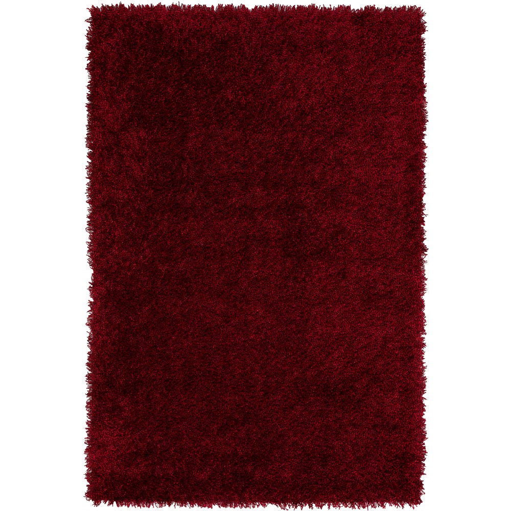 Addison Sommer Solid Ruby Shag Area Rug, 5’ x 7’6", Ruby, ASM31RU5X8