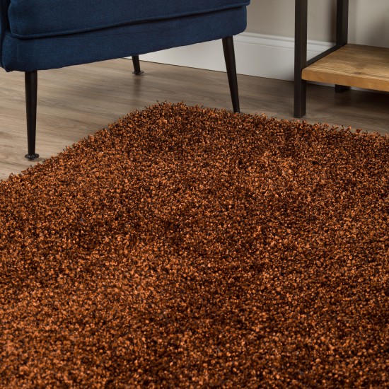 Addison Sommer Solid Spice Shag Accent Rug, 2’ x 3’, Spice, ASM31SP2X3