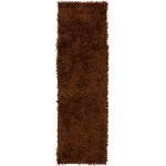 Addison Sommer Solid Spice Shag Runner Rug, 2’3" x 7’6", Spice, ASM31SP2X8