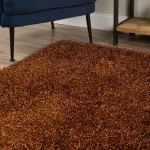 Addison Sommer Solid Spice Shag Runner Rug, 2’3" x 7’6", Spice, ASM31SP2X8