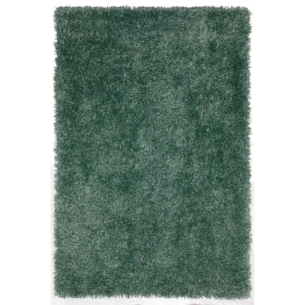 Sommer Solid Turquoise Shag Area Rug, 3’6" x 5’6", Turquoise, ASM31TU4X6