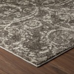 Addison Tobin Classic Damask Area Rug, 5’3" x 7’7", Brown, ATO42BR5X8