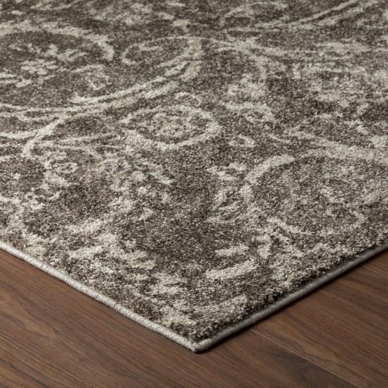 Addison Tobin Classic Damask Area Rug, 5’3" x 7’7", Brown, ATO42BR5X8