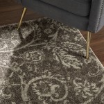 Addison Tobin Classic Damask Area Rug, 5’3" x 7’7", Brown, ATO42BR5X8