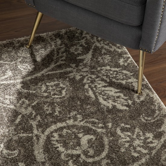 Addison Tobin Classic Damask Area Rug, 5’3" x 7’7", Brown, ATO42BR5X8